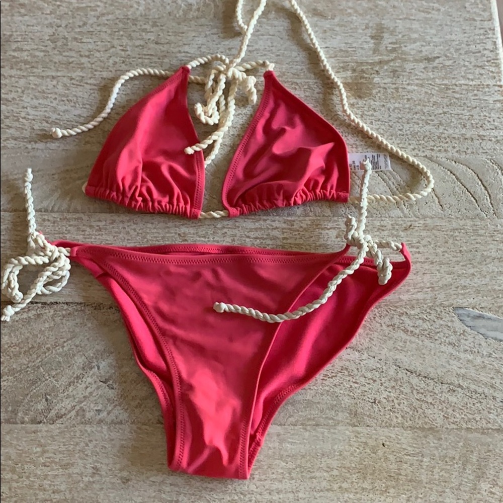 Top shop coral bathing suit